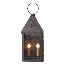 Hospitality Lantern with Chisel in Kettle Black