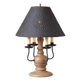 Cedar Creek Wood Table Lamp in Americana Pearwood with Textured Metal Shade