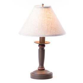 Butcher Lamp in Americana Espresso with Linen Fabric Shade