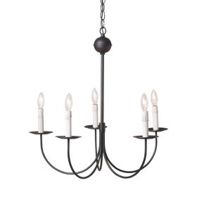 5-Arm Large Westford Chandelier in Rustic Black