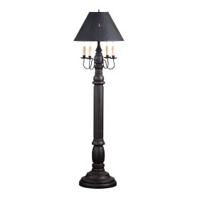 General James Floor Lamp Americana Black with Textured Metal Shade