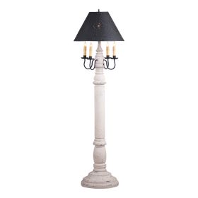 General James Floor Lamp Americana White with Textured Metal Shade