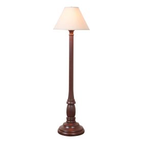 Brinton House Floor Lamp in Rustic Red with Linen Fabric Shade