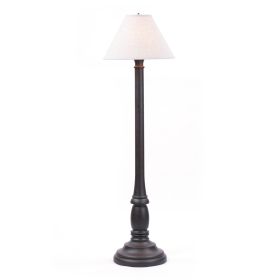 Brinton House Floor Lamp in Black with Linen Fabric Shade