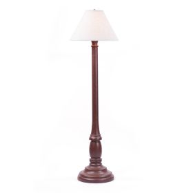 Brinton Floor Lamp in Plantation Red with Linen Fabric Shade