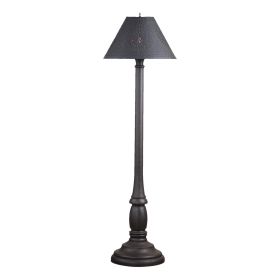 Brinton House Floor Lamp Americana Black with Textured Black Metal Shade