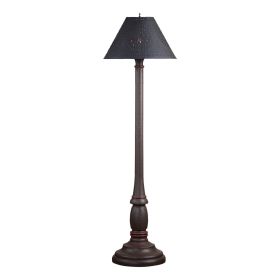 Brinton House Floor Lamp Americana Espresso with Textured Black Metal Shade