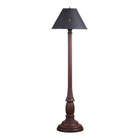 Brinton House Floor Lamp Americana Red with Textured Black Metal Shade