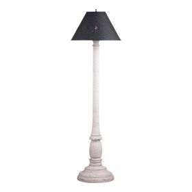 Brinton House Floor Lamp Americana White with Textured Black Metal Shade