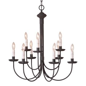 9-Arm Grandview Chandelier with Gray Sleeves