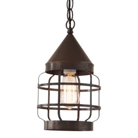 Round Hanging Strap Light in Kettle Black