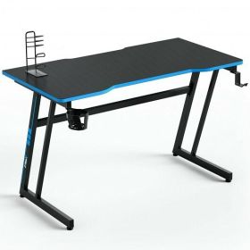 47.5 Inch Z-Shaped Computer Gaming Desk with Handle Rack-Red