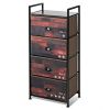 Industrial 4 Fabric Drawers Storage Dresser with Fabric Drawers and Steel Frame