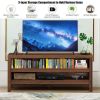 3-Tier TV Stand Console Cabinet for TV's up to 45 Inch with Storage Shelves-Gray