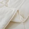 Queen Size Off White 3 Piece Microfiber Reversible Comforter Set