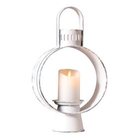 Open Lantern in Rustic White