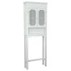 Frosted White Elegant Glass Doors Bathroom Space Saver