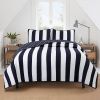 Full/Queen 3 Piece Navy Blue White Stars Stripes 100-Percent Cotton Quilt Set