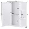 White Bathroom Wall Mounted Medicine Cabinet with Storage Shelves