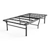 Twin XL College Dorm 16-inch Tall Metal Platform Bed Frame with Storage Space