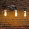 3-Light Vanity Lamp Bathroom Fixture with Metal Wire Cage - Color: Bronze