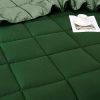 King/Cal King Traditional Microfiber Reversible 3 Piece Comforter Set in Green