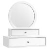 Makeup Dressing Wall Mounted Vanity Mirror with 2 Drawers