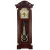 Bedford Clock Collection 33 Inch Chiming Pendulum Wall Clock in Antique Cherry Oak Finish