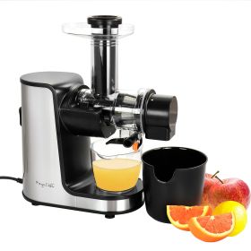 MegaChef Masticating Slow Juicer Extractor with Reverse Function, Cold Press Juicer Machine with Quiet Motor