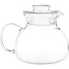 1.5 Quart Stovetop Clear Glass Teapot Kettle with Lid - Microwave Safe